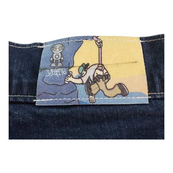 DIGITS 238 SZ L 38 Vintage 90s Y2K Men's Wide Leg Carpenter Jeans Pants Blue - Picture 3 of 11